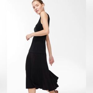 Chicos Travelers Elastic Waist Flared Jersey Skirt M / 1